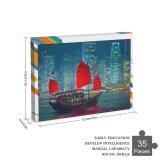 yanfind Picture Puzzle City Destinations Waterfront Outdoors  Architecture Hong Night  Travel Illuminated Reflection Family Game Intellectual Educational Game Jigsaw Puzzle Toy Set