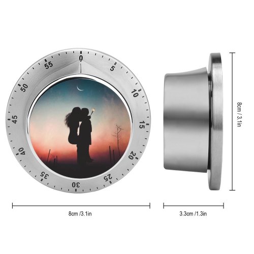 yanfind Timer Luizclas Love Couple Romantic Kiss Silhouette Sunset Pair Together Romance First Sparklers 60 Minutes Mechanical Visual Timer