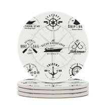 yanfind Ceramic Coasters (round) Knot Stamp Trident Rope Bell Wheel Rubber Oar Sewing Pursuit Vacation Item Family Game Intellectual Educational Game Jigsaw Puzzle Toy Set