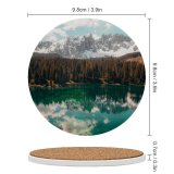 yanfind Ceramic Coasters (round) Cristina Gottardi  Mountains Snow Covered Fir Trees Mirror Lake Reflection Landscape Family Game Intellectual Educational Game Jigsaw Puzzle Toy Set