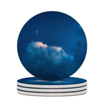 yanfind Ceramic Coasters (round) Cerqueira Starry Sky Clouds Sky Night Family Game Intellectual Educational Game Jigsaw Puzzle Toy Set
