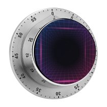 yanfind Timer Laser Retro Dance Fashionable Vibrant Lighting Science Purple Number Fiction Space Futuristic 60 Minutes Mechanical Visual Timer