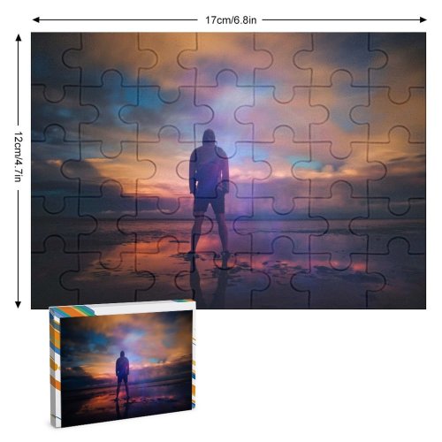 yanfind Picture Puzzle Zoltan Tasi Beach Planet  Silhouette Cloudy Sky Outdoor Dusk Sunrise Reflection Family Game Intellectual Educational Game Jigsaw Puzzle Toy Set