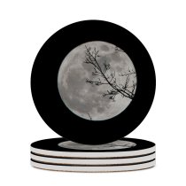 yanfind Ceramic Coasters (round) Images Space Fall Autumn Night Lunar Wolf Outer Autumnal Astronomy Sky Wallpapers Family Game Intellectual Educational Game Jigsaw Puzzle Toy Set