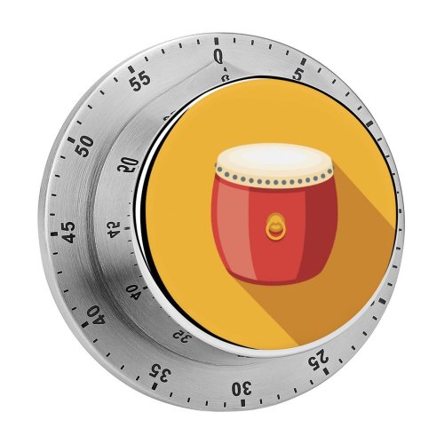 yanfind Timer Chinese Rhythm Percussion Tradition Drum Instrument Design East Art China 60 Minutes Mechanical Visual Timer