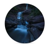 yanfind Ceramic Coasters (round) Gerald Berliner Kaaterskill Falls Waterfall Night York USA Family Game Intellectual Educational Game Jigsaw Puzzle Toy Set
