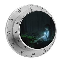 yanfind Timer Travis Schluter Fantasy Cute Girl Enchanted Forest Magical Surreal Glowing Smiling Fairy 60 Minutes Mechanical Visual Timer