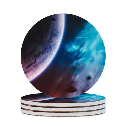 yanfind Ceramic Coasters (round) Vadim Sadovski Space Purple Planet Cosmos  Galaxy Asteroids Family Game Intellectual Educational Game Jigsaw Puzzle Toy Set