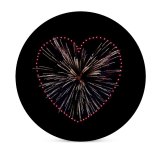 yanfind Ceramic Coasters (round) Dark Love Heart Fireworks Sparkles Celebrations Night Family Game Intellectual Educational Game Jigsaw Puzzle Toy Set
