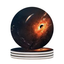 yanfind Ceramic Coasters (round) Vadim Sadovski Space Hole Astronaut Spiral Galaxy  Space Exploration Space Adventure Family Game Intellectual Educational Game Jigsaw Puzzle Toy Set