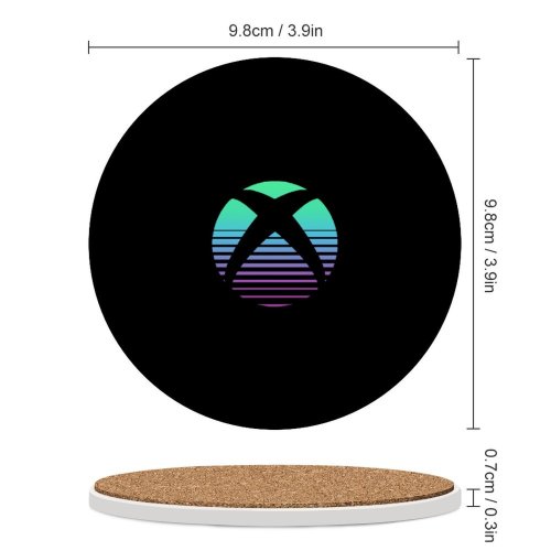 yanfind Ceramic Coasters (round) Michael Gillett Technology Black Dark Minimal  AMOLED Gradient Family Game Intellectual Educational Game Jigsaw Puzzle Toy Set