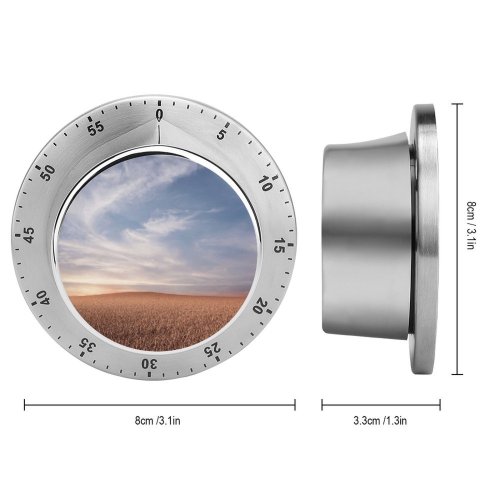 yanfind Timer Karan Gujar Evening Dusk Landscape Dry Fields 60 Minutes Mechanical Visual Timer
