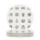 yanfind Ceramic Coasters (round) Knot Sailor Rope Wheel Binoculars Ship's Buoy Sea Sailboat Vacation Sailing Reef Family Game Intellectual Educational Game Jigsaw Puzzle Toy Set