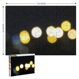 yanfind Picture Puzzle Bokeh  Abstract Light Darkness Circles Family Game Intellectual Educational Game Jigsaw Puzzle Toy Set