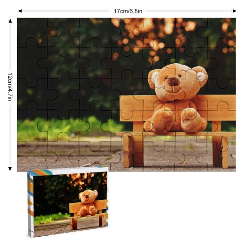 yanfind Picture Puzzle Park Bench Soft Toy Wooden Evening 5K Family Game Intellectual Educational Game Jigsaw Puzzle Toy Set