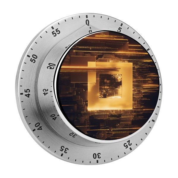 yanfind Timer Beeple Abstract Glitch Golden 60 Minutes Mechanical Visual Timer