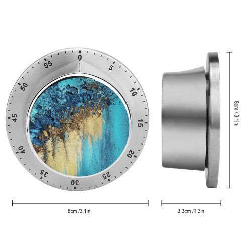 yanfind Timer Sand Art Colorful  Golden 60 Minutes Mechanical Visual Timer