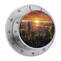 yanfind Timer Anek Suwannaphoom Hong Kong Cityscape Sunrise City Lights 60 Minutes Mechanical Visual Timer