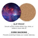 yanfind Ceramic Coasters (round) Space Galactic Center Cosmology  Birth Hole Astrophysics Galaxies Nebulae Milky Way Family Game Intellectual Educational Game Jigsaw Puzzle Toy Set