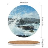 yanfind Ceramic Coasters (round)  Wave Beach Beaches Vacation Hermanus Cape Town Sea Ocean Wind Sky Family Game Intellectual Educational Game Jigsaw Puzzle Toy Set
