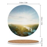 yanfind Ceramic Coasters (round) Success UK Wharf Canary Summer Architecture Building Concept UNESCO Dawn Town Development Family Game Intellectual Educational Game Jigsaw Puzzle Toy Set