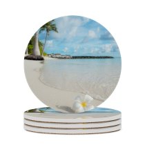 yanfind Ceramic Coasters (round) Shoreline Images Ocean Land Wallpapers Sea Beach Plant Tropical Outdoors Summer Pictures Family Game Intellectual Educational Game Jigsaw Puzzle Toy Set