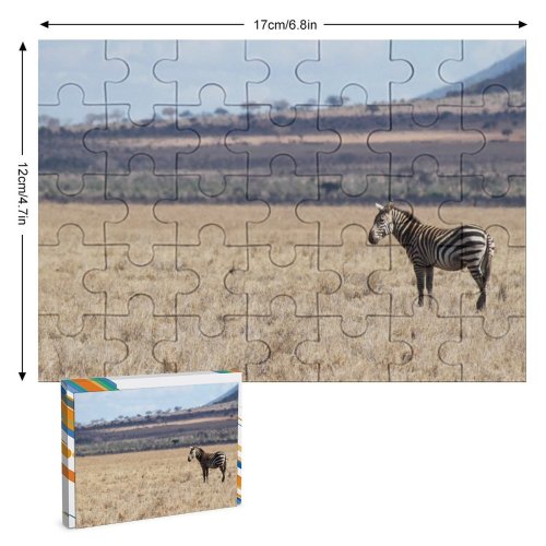 yanfind Picture Puzzle Zebra Stripes Savannah Savanna Wildlife Terrestrial Grassland Natural Ecoregion Prairie Family Game Intellectual Educational Game Jigsaw Puzzle Toy Set
