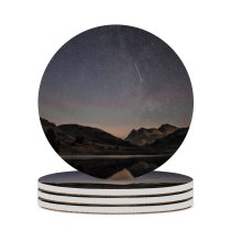 yanfind Ceramic Coasters (round) Tarn Images Space Blea Night Ambleside Landscape Public Way Outer Astronomy Sky Family Game Intellectual Educational Game Jigsaw Puzzle Toy Set