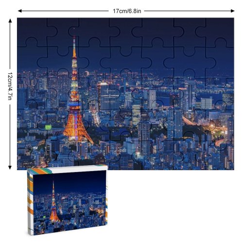 yanfind Picture Puzzle Takashi Miyazaki Tokyo  Japan Metal Structure Cityscape City Lights Night Time Family Game Intellectual Educational Game Jigsaw Puzzle Toy Set