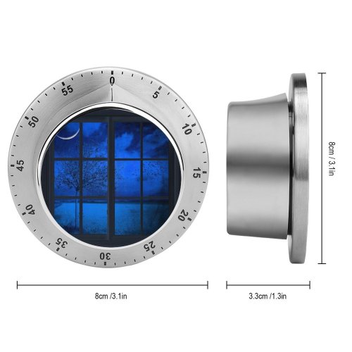 yanfind Timer Transparent Glass Tree France Scenics Winter Temperature   Tranquility Strasbourg Night 60 Minutes Mechanical Visual Timer
