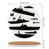 yanfind Ceramic Coasters (round) Battle Destruction Armed Vehicle Attack Forces Mass Ship Bombing Carrying Bomb Family Game Intellectual Educational Game Jigsaw Puzzle Toy Set