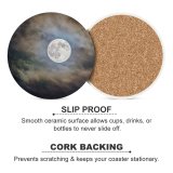 yanfind Ceramic Coasters (round) Images Space Fall Autumn Night Outer Autumnal Astronomy Sky Wallpapers Halloween Outdoors_001 Family Game Intellectual Educational Game Jigsaw Puzzle Toy Set