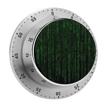 yanfind Timer Comfreak Technology Black Dark Matrix Program Falling Data Code Hacker Random Data 60 Minutes Mechanical Visual Timer