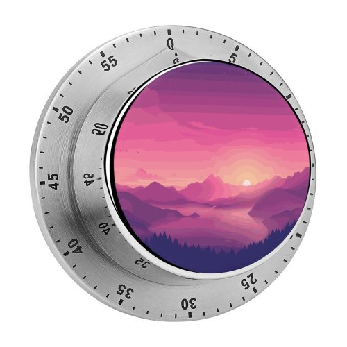 yanfind Timer Coyle Lakeside Sky Sunset Minimal Art Gradient Landscape Scenic Panorama 60 Minutes Mechanical Visual Timer