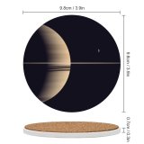 yanfind Ceramic Coasters (round) Saturn Planet   Space Outer Planetary Empty Astronomy Art Solar System Family Game Intellectual Educational Game Jigsaw Puzzle Toy Set