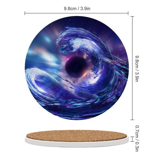 yanfind Ceramic Coasters (round) Stu Ballinger Abstract Space  CGI Nebula Space Phenomena Family Game Intellectual Educational Game Jigsaw Puzzle Toy Set