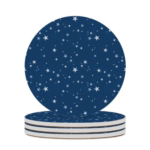 yanfind Ceramic Coasters (round)  Night Outer Glowing Dark  Galaxy Fog Space Grunge Shiny Navy Family Game Intellectual Educational Game Jigsaw Puzzle Toy Set