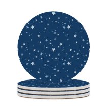 yanfind Ceramic Coasters (round)  Night Outer Glowing Dark  Galaxy Fog Space Grunge Shiny Navy Family Game Intellectual Educational Game Jigsaw Puzzle Toy Set