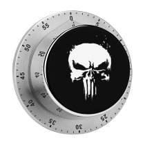 yanfind Timer TheGoldenBox Dark Minimal Punisher Marvel Comics Skull 60 Minutes Mechanical Visual Timer