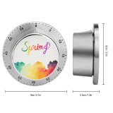 yanfind Timer Abstract Purple Drawn  Ornamental Flow Wedding Rainbow Brush Postcard Letters Ornament 60 Minutes Mechanical Visual Timer