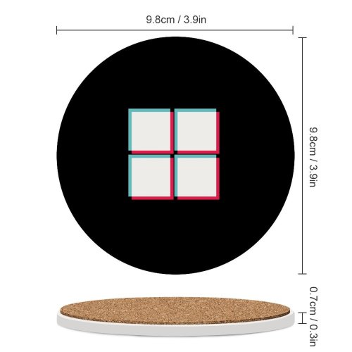 yanfind Ceramic Coasters (round) Michael Gillett Technology Black Dark  TikTok AMOLED Family Game Intellectual Educational Game Jigsaw Puzzle Toy Set