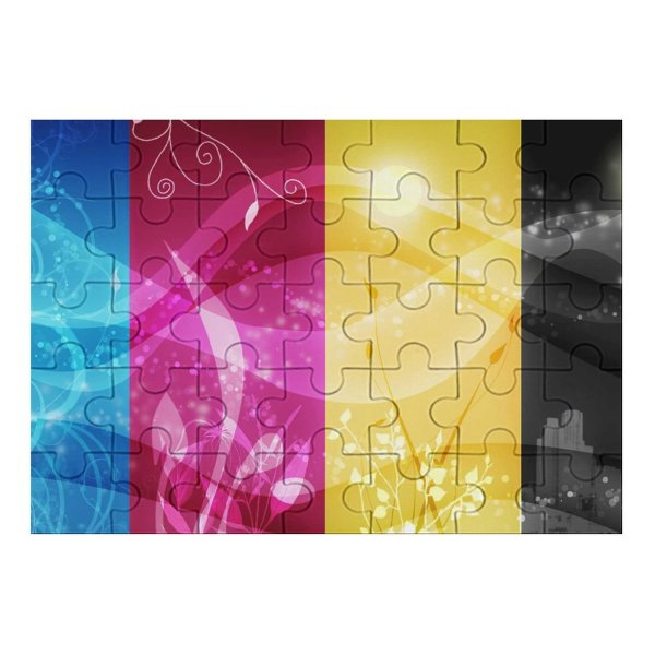 yanfind Picture Puzzle CMYK Cyan Magenta Joy City Happiness Cool Foliage Floral Design Purple Colorfulness Family Game Intellectual Educational Game Jigsaw Puzzle Toy Set