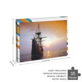yanfind Picture Puzzle Tall Model Sea History Rigging Cultures  Sunset Mode Transport Outdoors Transportation Family Game Intellectual Educational Game Jigsaw Puzzle Toy Set