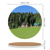 yanfind Ceramic Coasters (round) Fir Images Land Building Grassland Cabin Grass Plant Outdoors Tree Free Abies Family Game Intellectual Educational Game Jigsaw Puzzle Toy Set