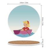 yanfind Ceramic Coasters (round) Eyes  Concept Quarter Sea Closed Casual Loneliness Childhood Outdoors Transportation Girl Family Game Intellectual Educational Game Jigsaw Puzzle Toy Set