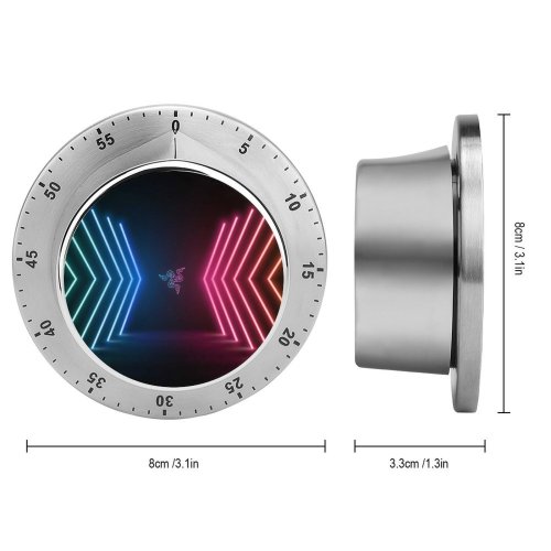 yanfind Timer Technology Razer Neon Lights Colorful Dark 60 Minutes Mechanical Visual Timer