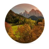 yanfind Ceramic Coasters (round) Luca Bravo Valley Funes Mountains Countryside Landscape High Mountains Summer Forest Trees Family Game Intellectual Educational Game Jigsaw Puzzle Toy Set