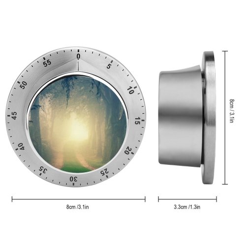 yanfind Timer Johannes Plenio Forest Path Foggy Morning Light Fall Mist 60 Minutes Mechanical Visual Timer
