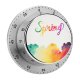 yanfind Timer Abstract Purple Drawn  Ornamental Flow Wedding Rainbow Brush Postcard Letters Ornament 60 Minutes Mechanical Visual Timer
