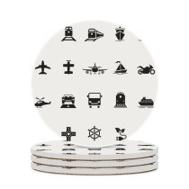yanfind Ceramic Coasters (round) Bus Train India Mode Technology  Travel Railroad Transport Ship Compass Cruise Family Game Intellectual Educational Game Jigsaw Puzzle Toy Set